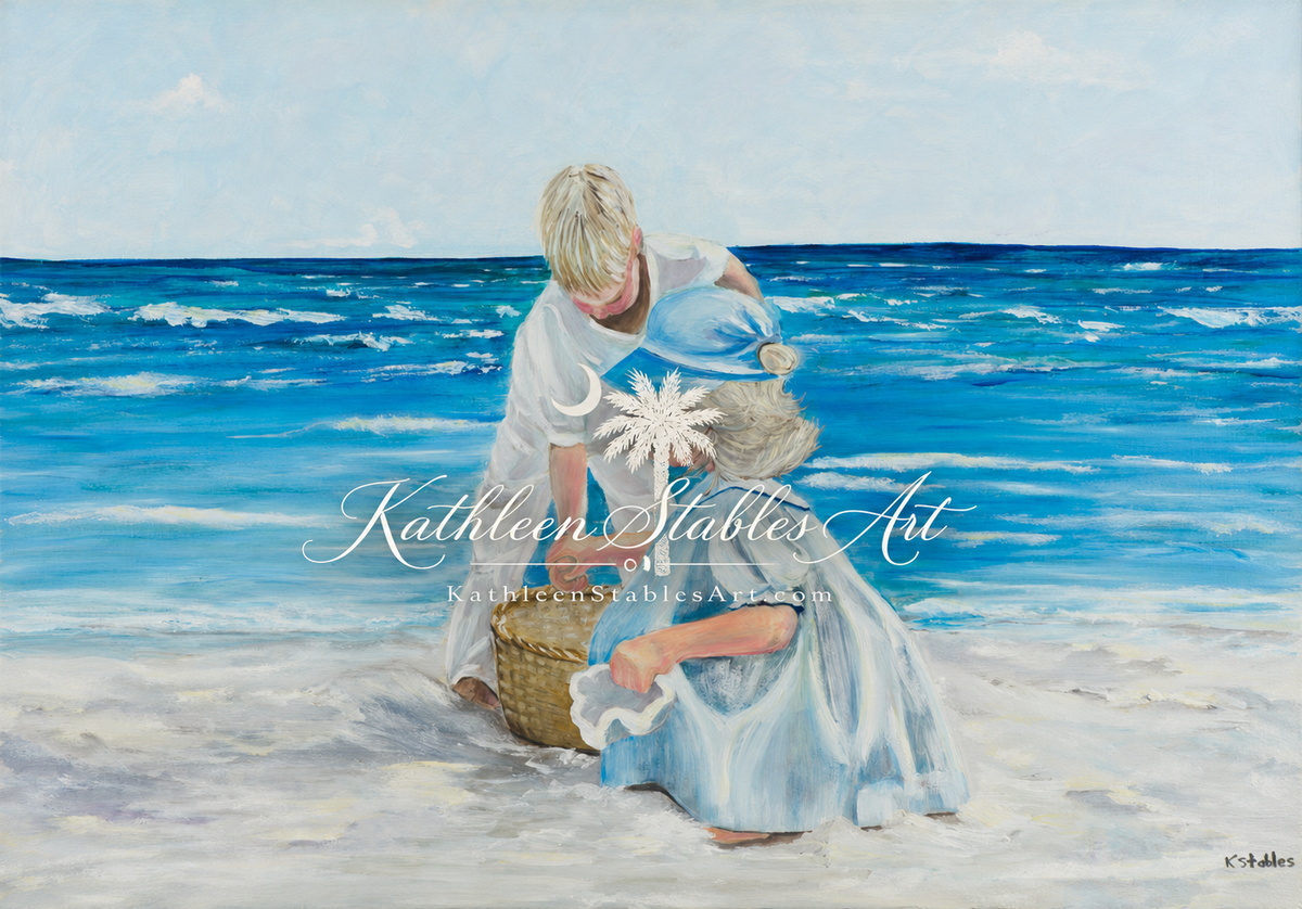 Beach Day Treasures Giclee