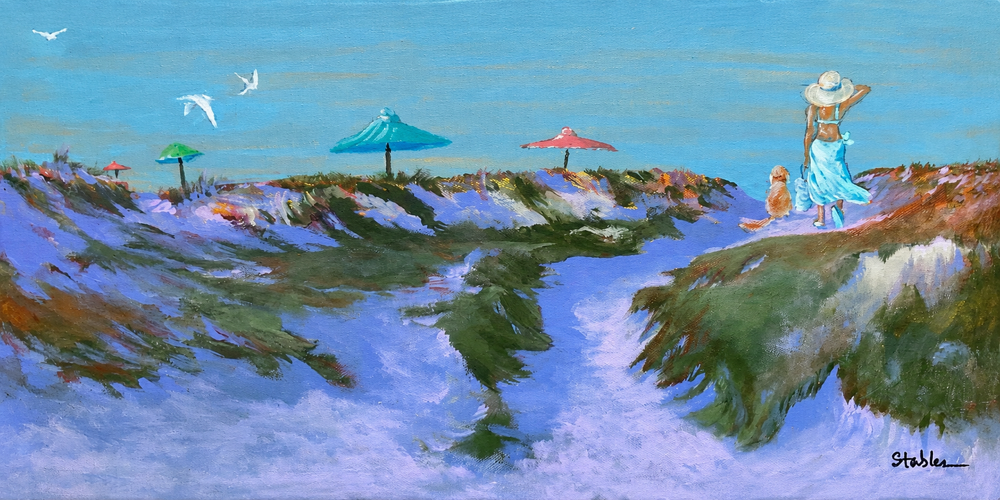 Crossing the Dunes in the Late Afternoon